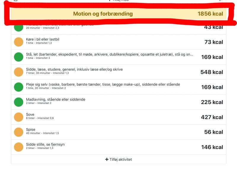 Skærmbillede: Overskriften ved motion er gul