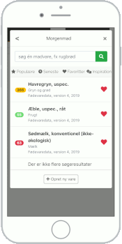 Eksempel på hvordan du indtaster favoritter.