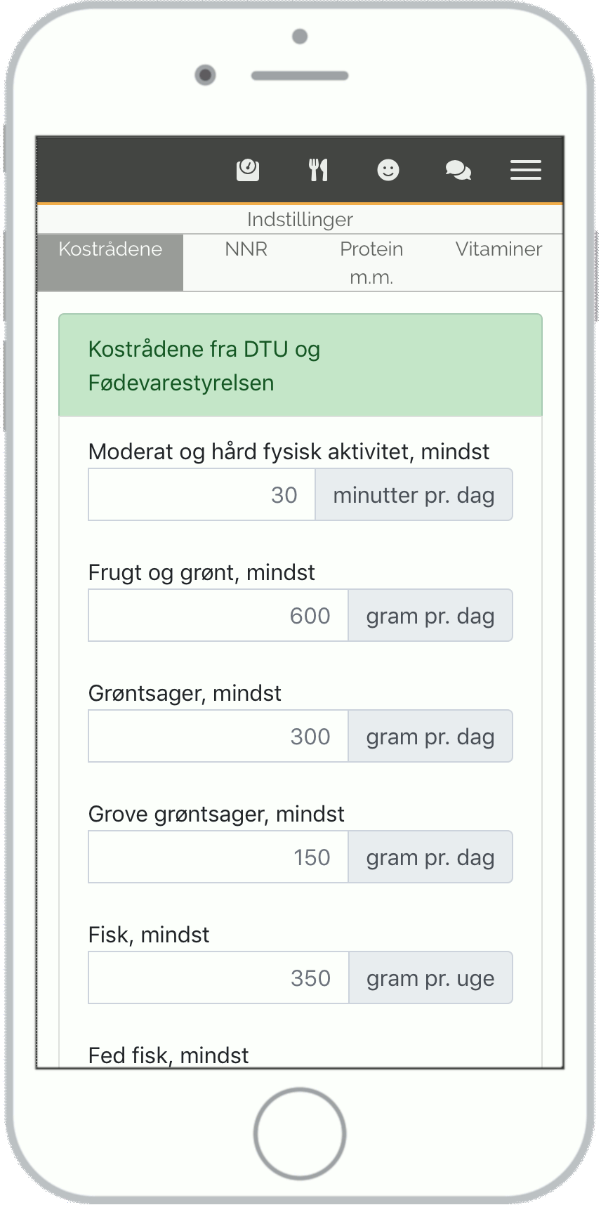 Eksempel på, hvor du indstiller værdien for, hvornår en smiley skal være glad.